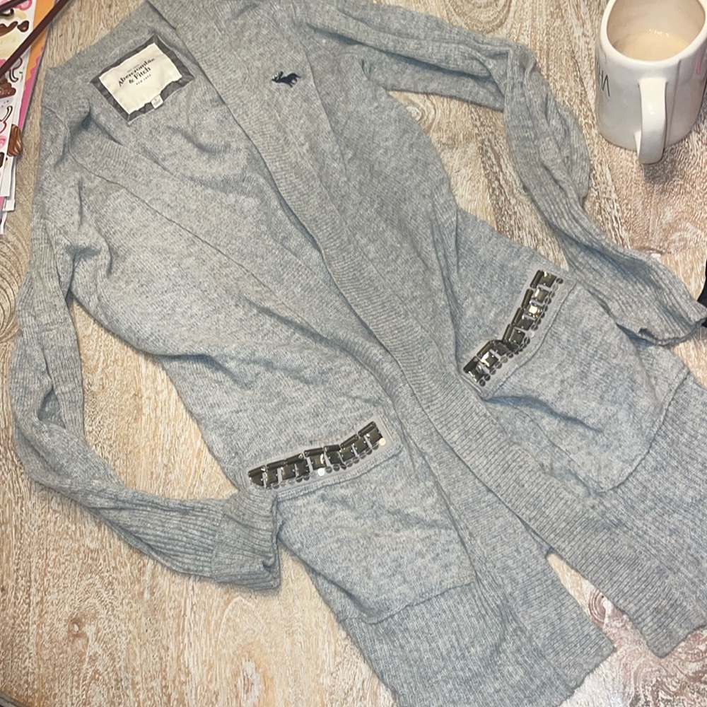 Abercrombie & Fitch Cardigan Sweater Moose Preppy